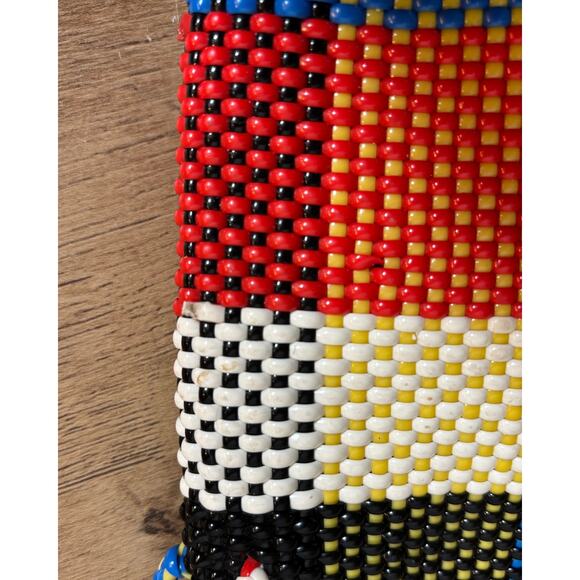 Handmade Woven Plastic Bag Multicolor Shoulder/Zip Purse - Picture 4 of 8